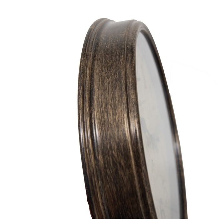 Clayre & Eef Wandklok  Ø 30x4 cm Bruin Kunststof Glas Westminster