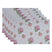 Clayre & Eef Placemats Set van 6 48x33 cm Blauw Roze Katoen Hortensia