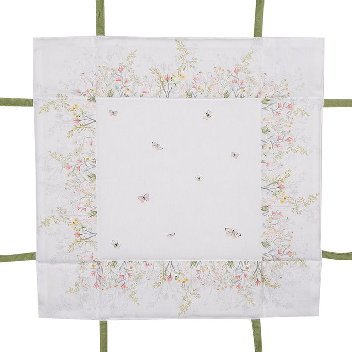 Clayre & Eef Broodmand 35x35x8 cm Wit Katoen Bloemen