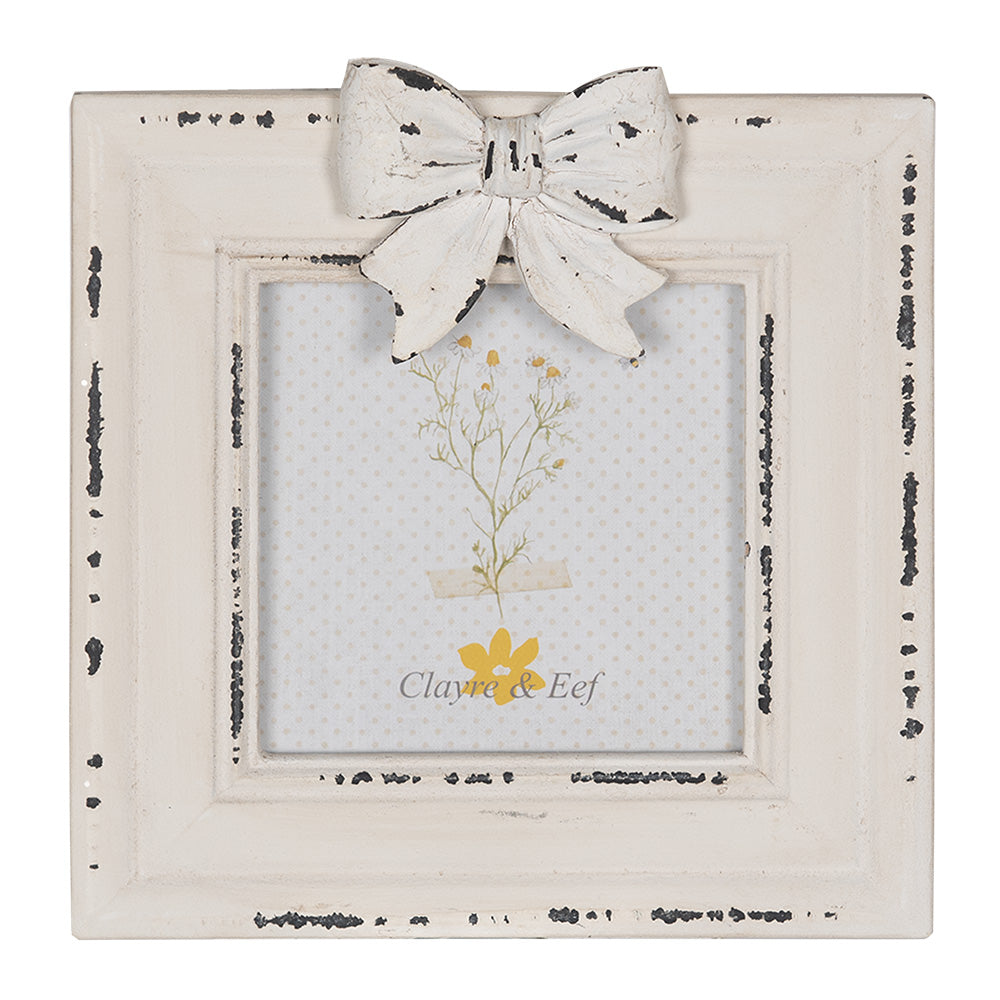 Clayre & Eef Fotolijst 10x10 cm Wit MDF