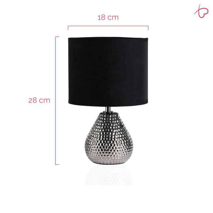 Pauleen SipofSilver Tafellamp blacksilver ceramic.