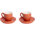 Palmer Koffiekop en schotel Colors 14 cl 12 cm Bruin 2 stuk(s)