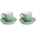 Palmer Koffiekop en schotel Colors 14 cl 12 cm Groen 2 stuk(s)