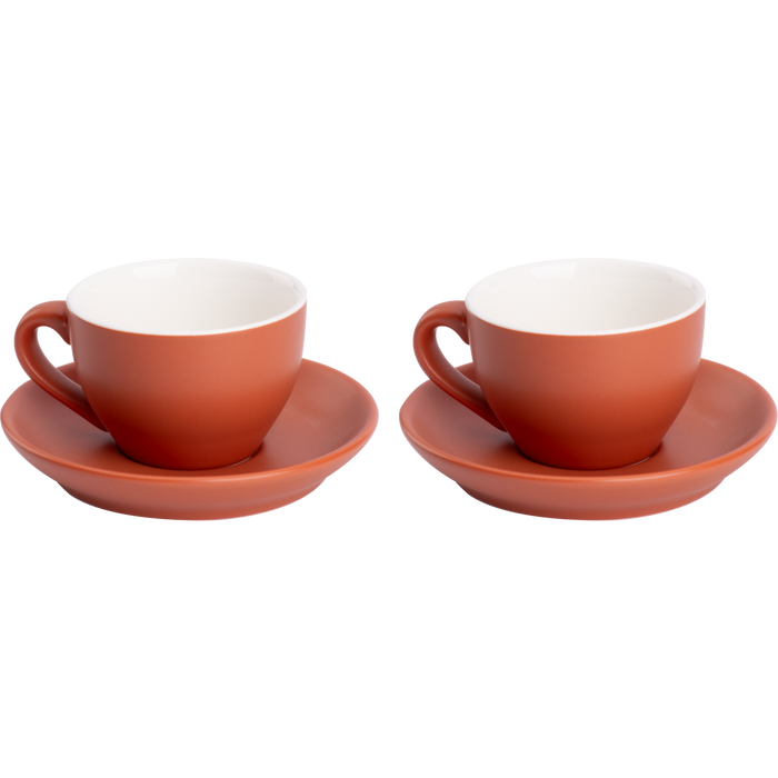 Palmer Cappuccinokop en schotel Colors 18 cl 14 cm Bruin 2 stuk(s)