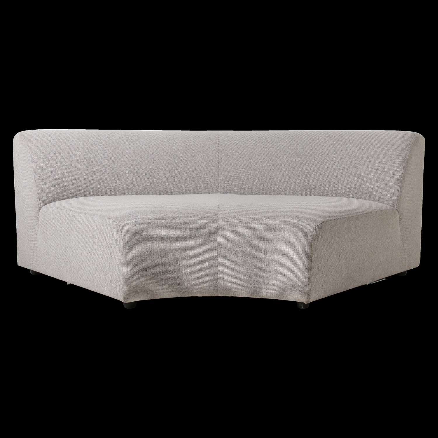 HKliving Jax Bank Element - Middenstuk Rond - Geweven Stof - Naturel Melange