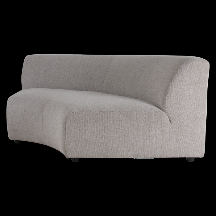 HKliving Jax Bank Element - Middenstuk Rond - Geweven Stof - Naturel Melange