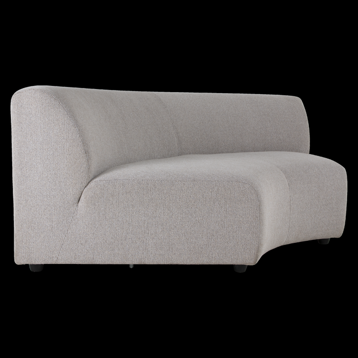 HKliving Jax Bank Element - Middenstuk Rond - Geweven Stof - Naturel Melange