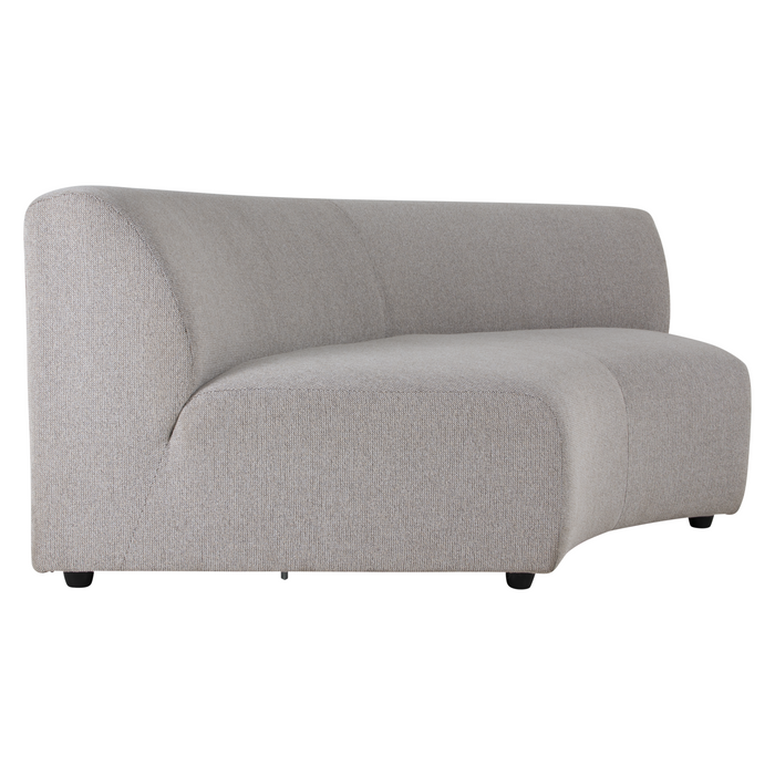 HKliving Jax Bank Element - Middenstuk Rond - Geweven Stof - Naturel Melange