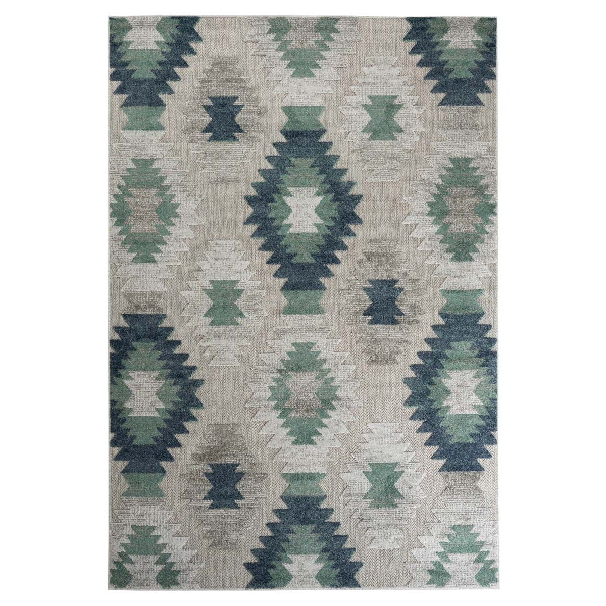 Boho&me Buitenkleed aztek - Verano grijs|mint - 160x240 cm