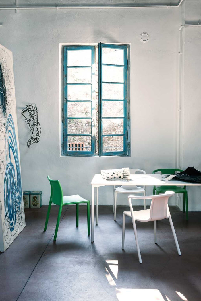 Striped Tavolo tuintafel rechthoek 159x79 wit