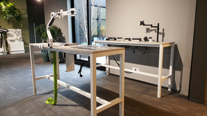 24Designs Hoge Bartafel En Statafel Block 200 X 80 X 110 Cm - Wit