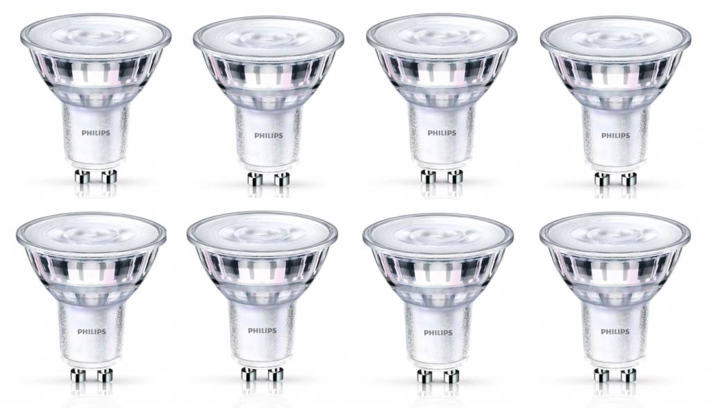 Philips GU10 4.8 Watt LED-lamp 8 Stuks Dimbaar