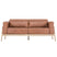 Fawn sofa 2-zits whitewash Dakar Leather Whisky