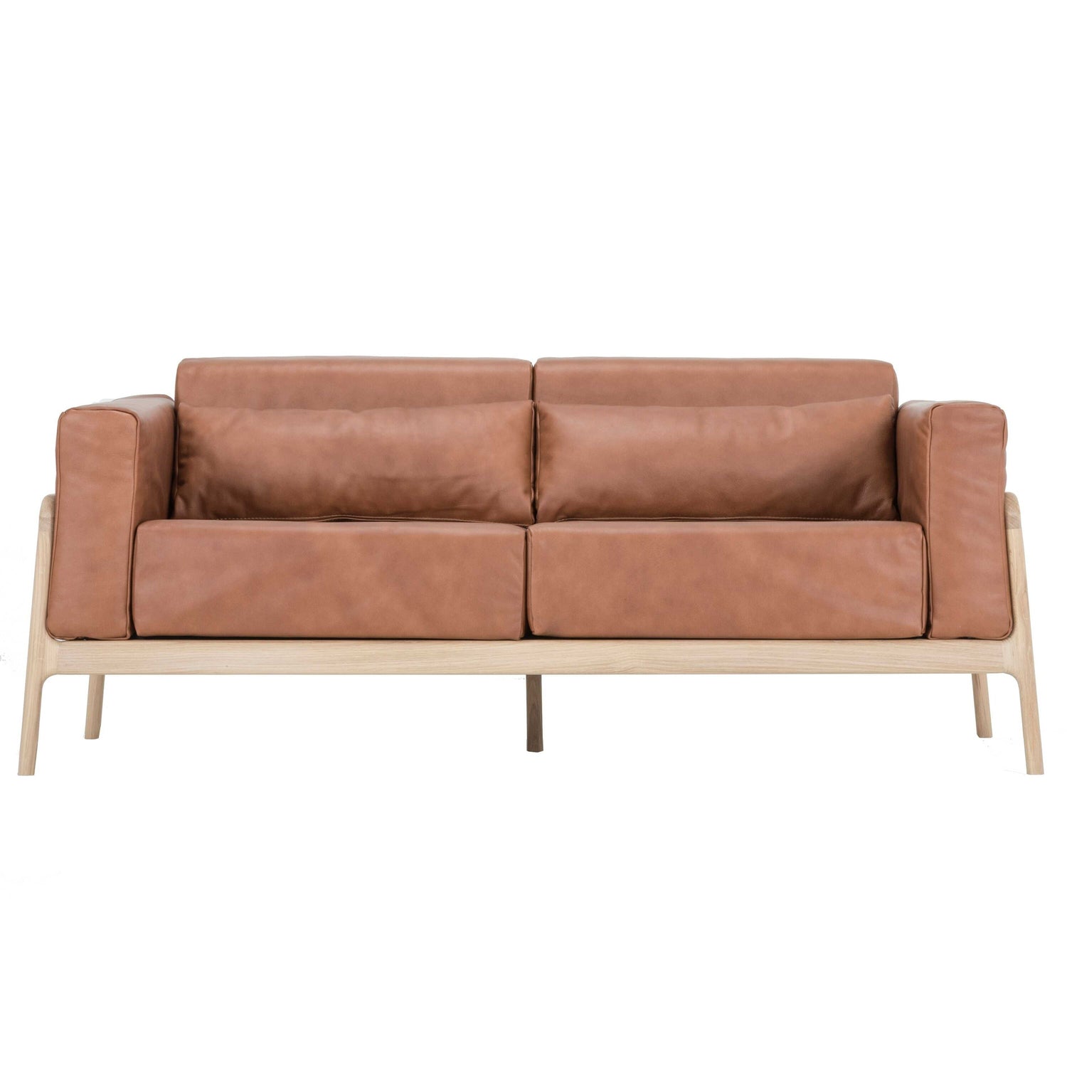 Fawn sofa 2-zits whitewash Dakar Leather Whisky