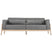 Fawn sofa 3-zits whitewash Dakar Leather Grey