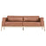 Fawn sofa 3-zits Dakar Leather Whiskey