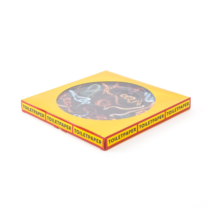 Toiletpaper dinerbord Ø27 porselein drill