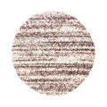 Boho&me Rond hoogpolig vloerkleed strepen Artisan - grijs|rood - 120