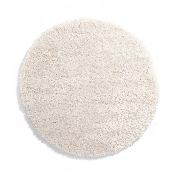 Tapeso Rond hoogpolig vloerkleed - Cozy Shaggy - wit - 240 cm