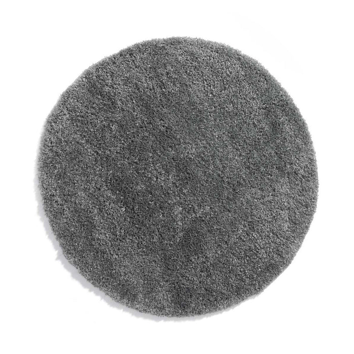 Tapeso Rond hoogpolig vloerkleed - Cozy Shaggy - grijs - 200 cm