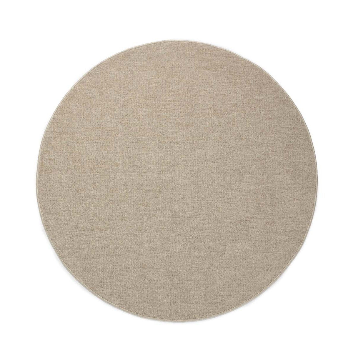 Tapeso Rond vloerkleed Lush - crème - 120 cm