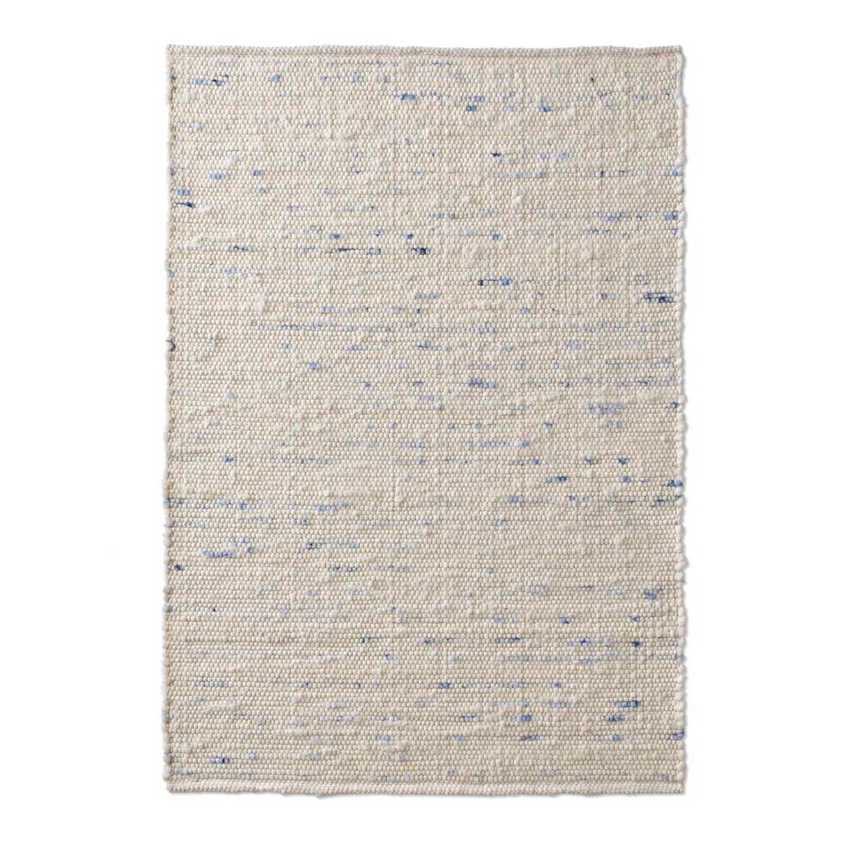 Tapeso Wollen vloerkleed handweef Oslo - crème|blauw - 200x290 cm