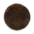 Tapeso Rond hoogpolig vloerkleed - Cozy Shaggy - bruin - 80 cm