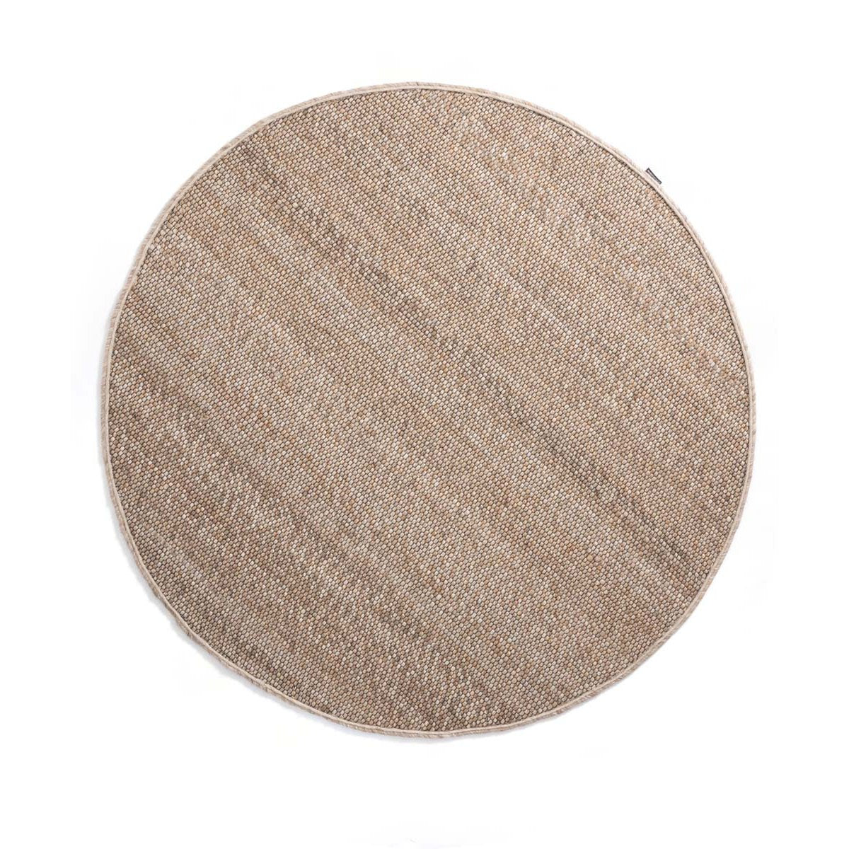Nordic Weavers Rond wollen vloerkleed Lett - beige - 190 cm