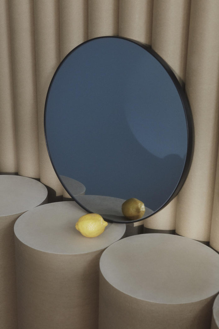 Circum spiegel Ø70 transparant|taupe