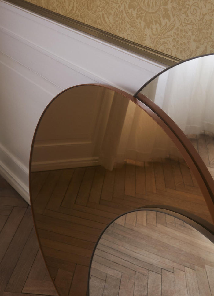 Circum spiegel Ø70 transparant|taupe