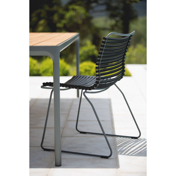 Four tuintafel 160x90 bamboe, donkergrijs onderstel