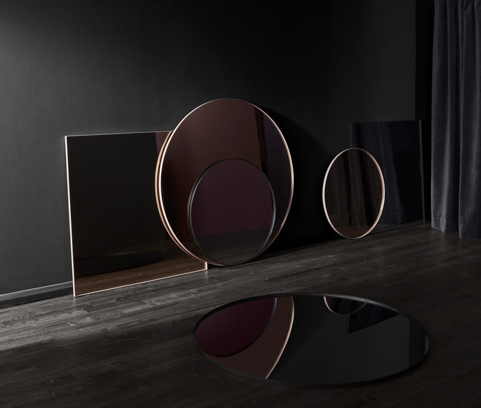Circum spiegel Ø70 transparant|zwart