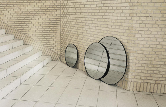 Circum spiegel Ø70 transparant|zwart