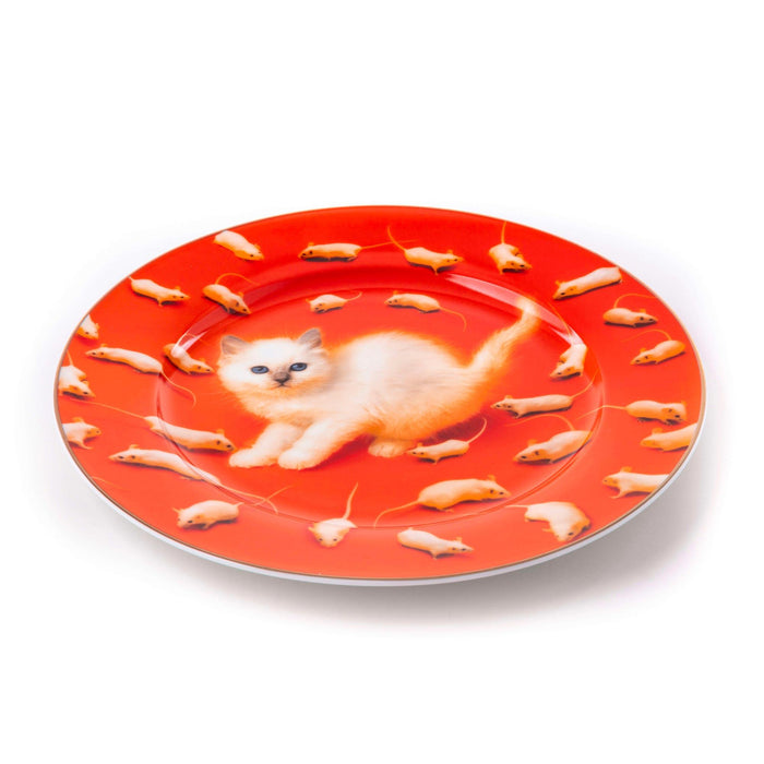 Toiletpaper dinerbord Ø27 porselein kitten