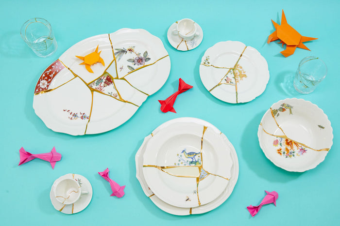 Kintsugi diep bord n1
