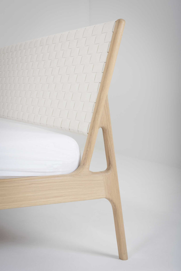 Fawn bed 180x200 cotton webbing blue