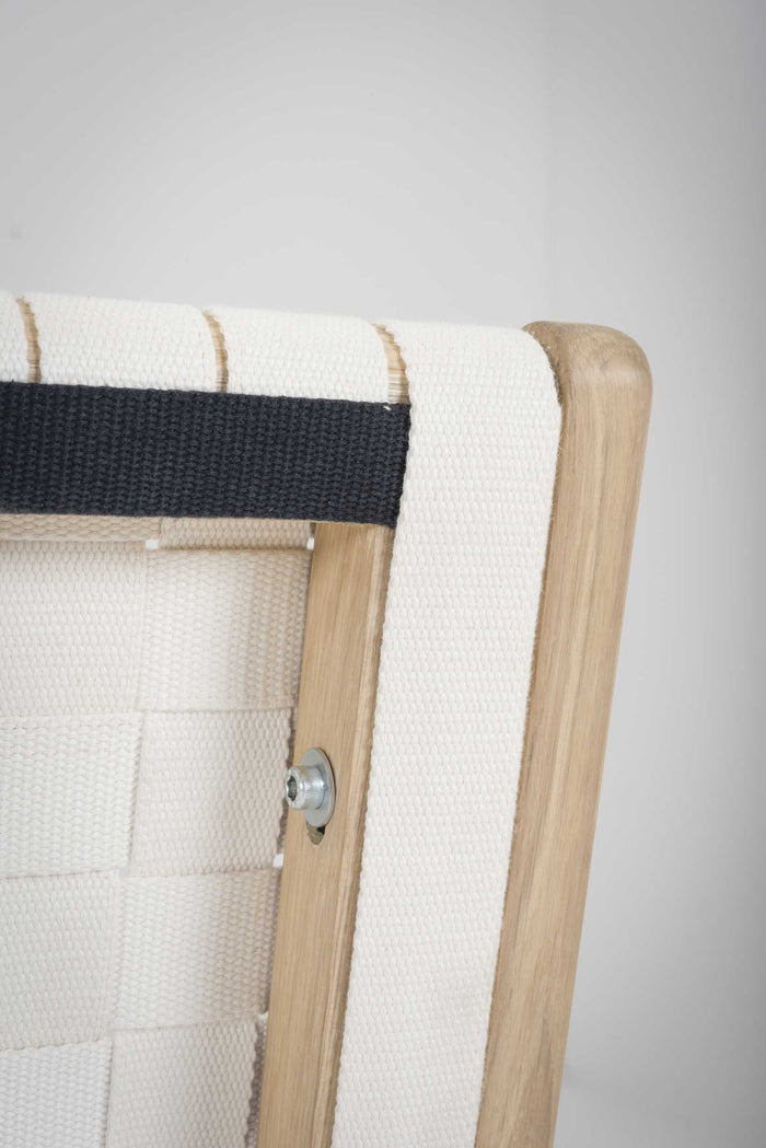 Fawn bed 180x200 cotton webbing blue