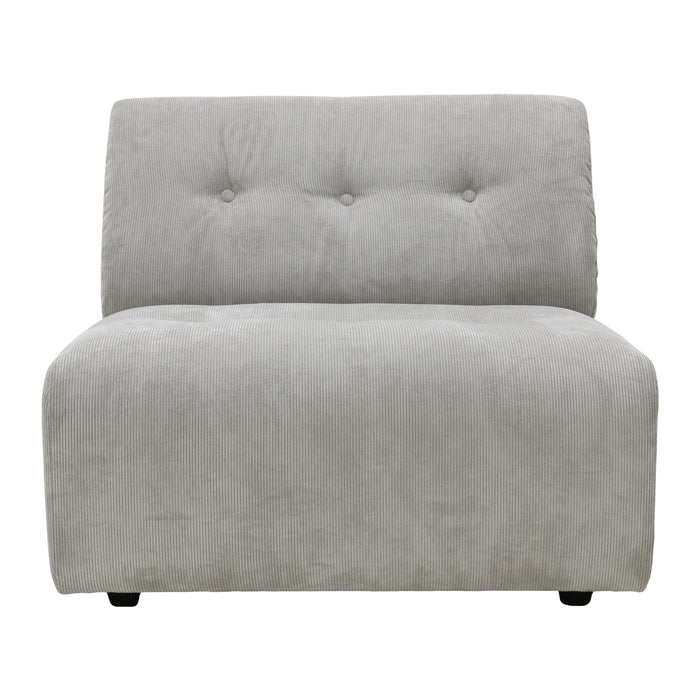 HKliving Vint Bank Element - Middenstuk - Corduroy Rib - Crème