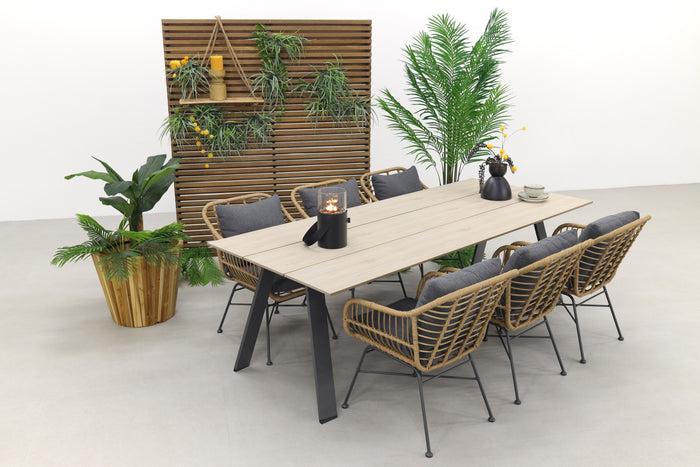 Garden Impressions Margriet natural|Nevada 240x100 cm. tuinset