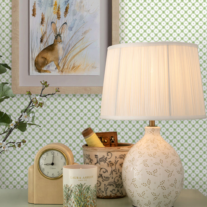 Laura Ashley Wickerwork Behang - Ruit - 10mx52cm - Groen