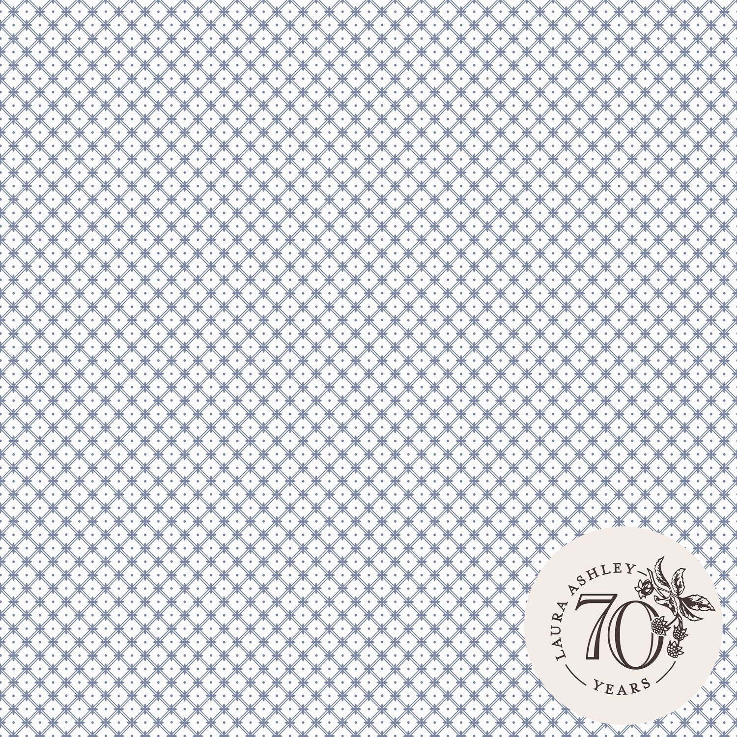 Laura Ashley Wickerwork Behang - Ruit - 10mx52cm - Blauw