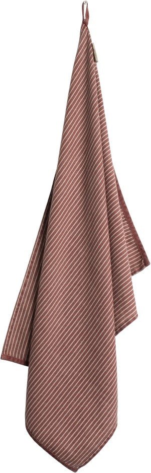 Laura Ashley Theedoek Oxblood Rood Streep 50x70cm