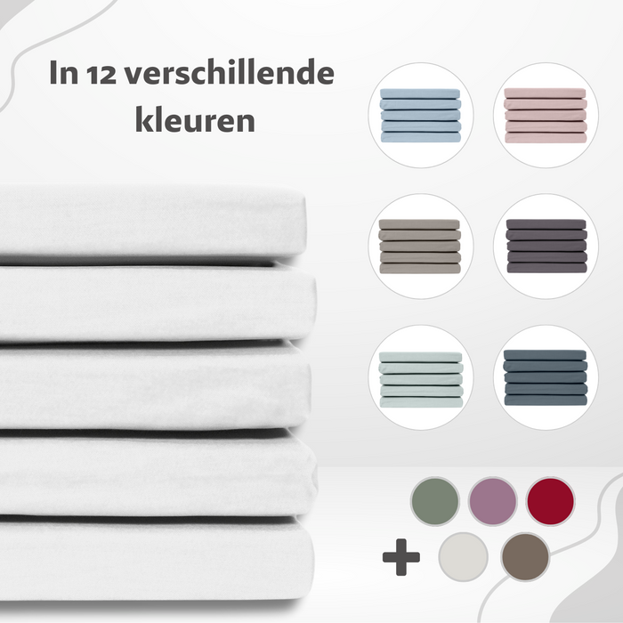 Ten Cate Katoensatijnen Hoeslaken - 90x220 - Wit