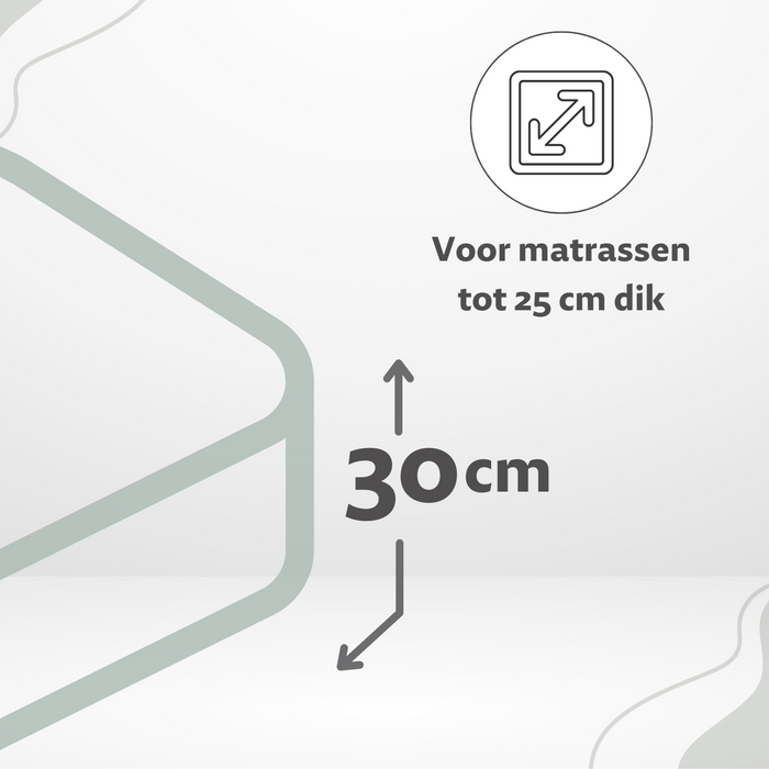 Ten Cate Katoensatijnen Hoeslaken - 180x200 - Mint