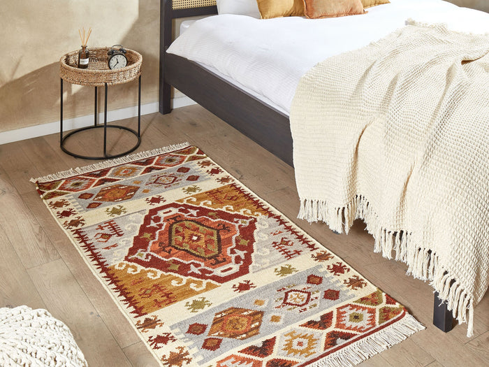 Beliani - PROSHYAN - Kelim vloerkleed - Multicolor - 80 x 150 cm - Wol