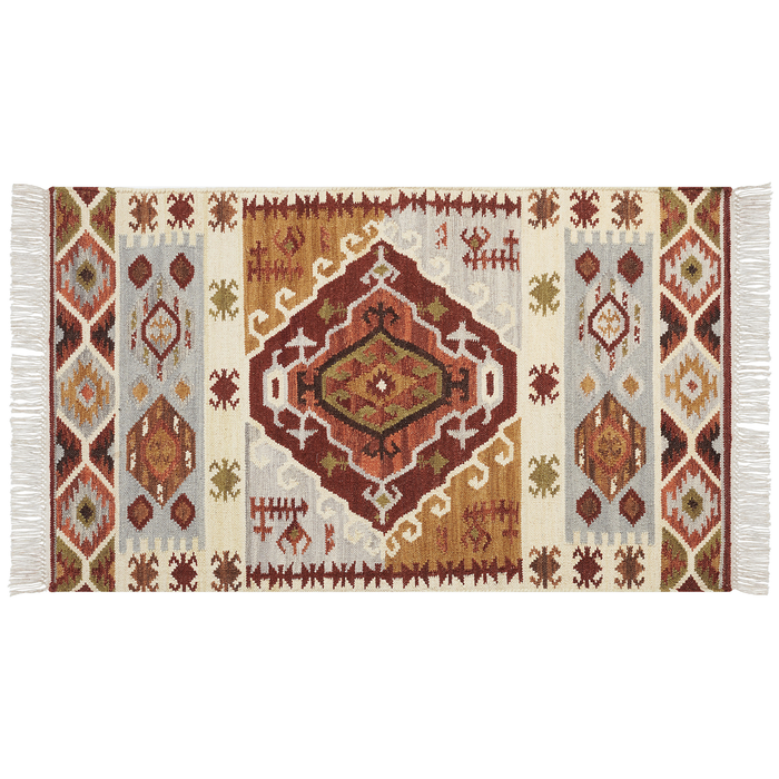 Beliani - PROSHYAN - Kelim vloerkleed - Multicolor - 80 x 150 cm - Wol