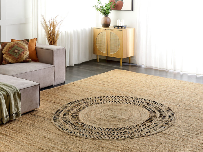 Beliani - BOGAZOREN - Vloerkleed - Beige - 300 x 400 cm - Jute