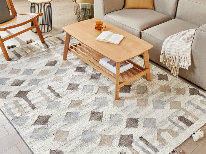 Beliani-KAGHTSRASHEN-Kelim vloerkleed-Multicolor-160 x 230 cm-Wol