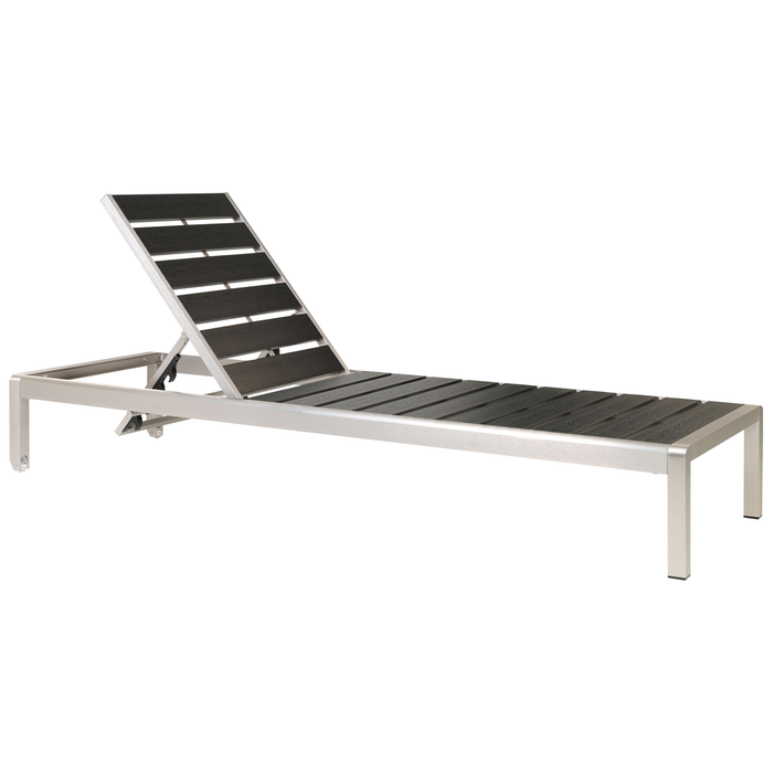 Beliani - NARDO - Strandstoel - Zwart - Aluminium