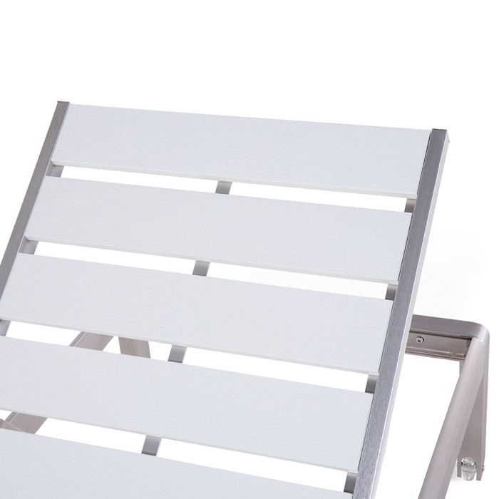 Beliani - NARDO - Strandstoel - Wit - Aluminium